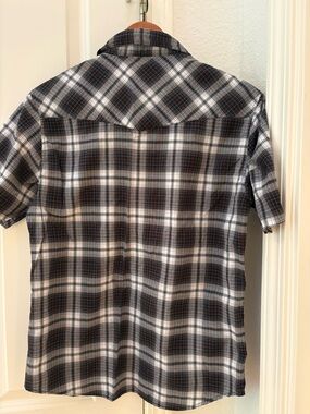 Dickies Black, White & Gray Plaid Short-Sleeve Button-Down Shirt